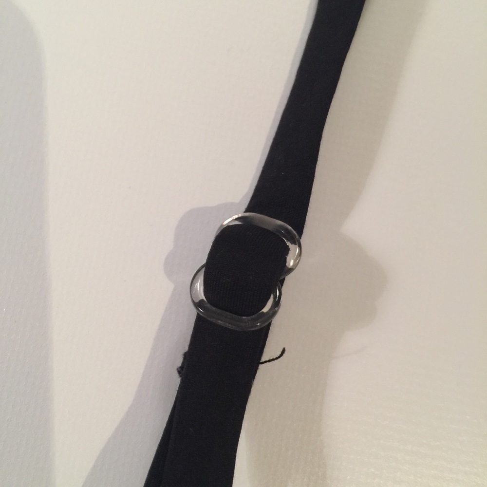 🐚🖤🐠🗿Catalina black tank tunic swim top w gold - Picture 4 of 5